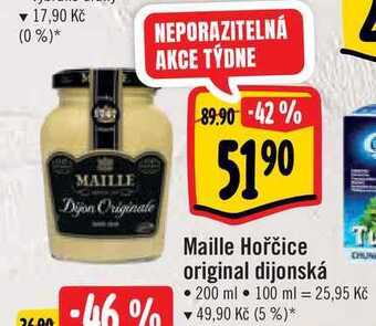 Albert Maille hořčice original dijonská 200 ml nabídka