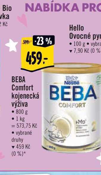 Albert Beba comfort kojenecká výživa 800 g nabídka