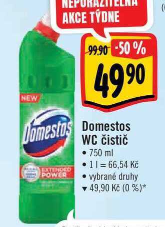 Albert Domestos wc čistič • 750 ml nabídka