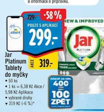 Albert Jar platinum tablety do myčky • 50 ks nabídka