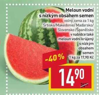 Billa Meloun vodní s nízkým obsahem semen volný, cena za 1 kg nabídka