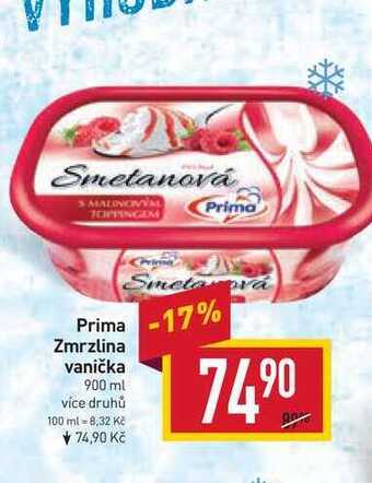Billa Prima zmrzlina vanička 900 ml nabídka