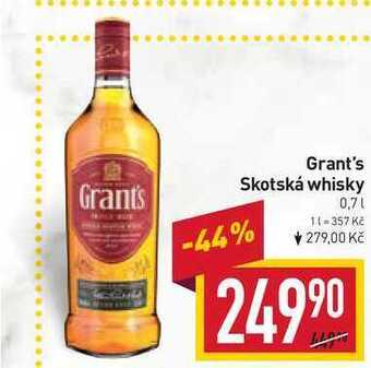 Billa Grant's skotská whisky 0,7l nabídka