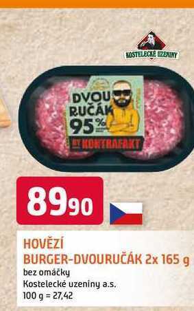 Trefa Hovězí burger-dvouručák 2x 165 g nabídka