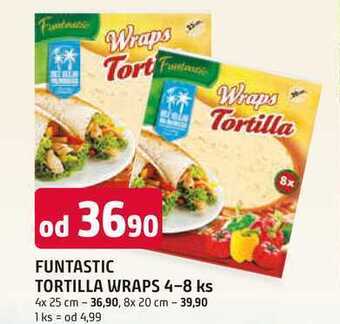 Trefa Funtastic tortilla wraps 4x 25 cm nabídka