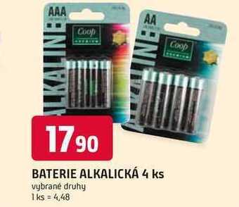Baterie alkalická 4 ks