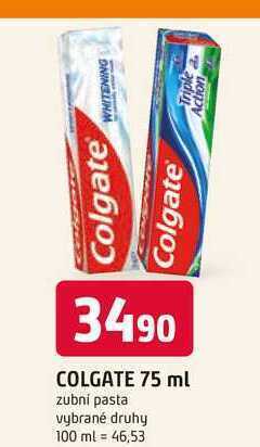 Trefa Colgate whitening zubní pasta 75ml nabídka