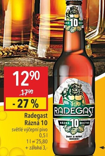 Globus Radegast Rázná 10 světlé výčepní pivo nabídka