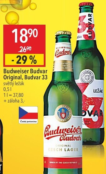 Globus Budweiser Budvar Original, Budvar 33 nabídka