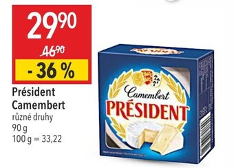Globus Président Camembert různé druhy 90 g nabídka