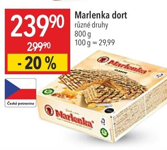 Globus Marlenka dort různé druhy 800 g nabídka