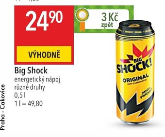 Globus Big Shock energetický nápoj různé druhy nabídka
