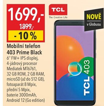 Globus Mobilní telefon 403 Prime Black nabídka