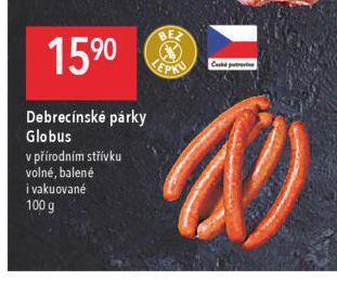 Globus Debrecínské párky nabídka