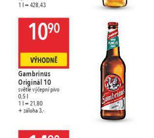 Globus Pivo gambrinus nabídka