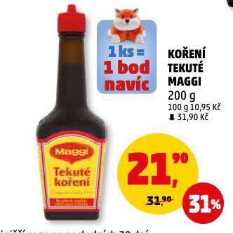 Penny Market Maggi tekuté koření nabídka