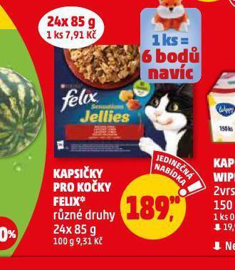 Penny Market Kapsičky pro kočky felix nabídka