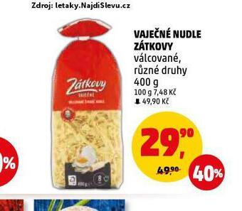 Penny Market Zátkovy nudle vaječné nabídka