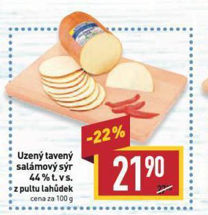 Billa Tavený uzený salámový sýr nabídka