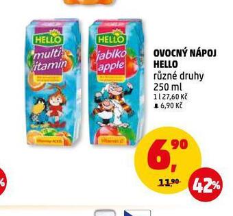 Penny Market Ovocný nápoj hello nabídka