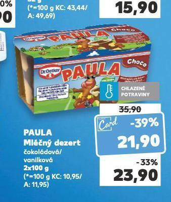 Kaufland Paula mléčný dezert nabídka