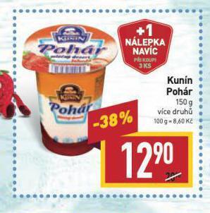 Billa Kunín pohár nabídka