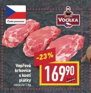 Billa Vepřová krkovice s kostí nabídka