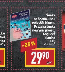 Billa Pražská šunka nabídka