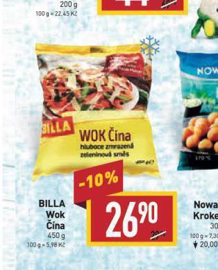 Billa Wok čína nabídka