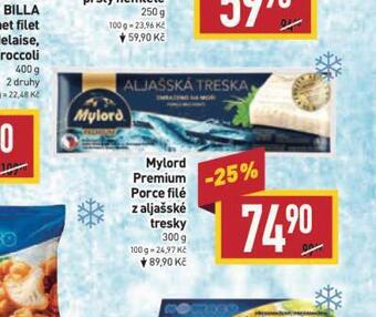 Billa Mylord premium filety z aljašské tresky nabídka