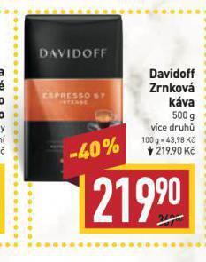Billa Davidoff káva nabídka