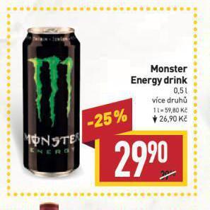 Billa Monster energy drink nabídka
