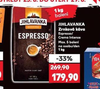 Kaufland Jihlavanka zrnková káva nabídka