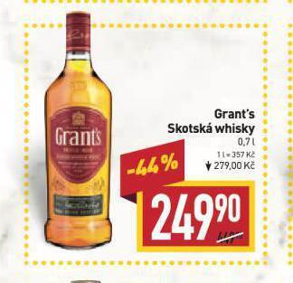 Billa Grant's triple wood whisky nabídka