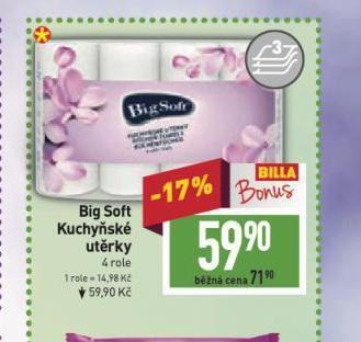 Billa Big soft kuchyňské utěrky nabídka