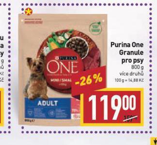 Billa Purina one granule pro psy nabídka
