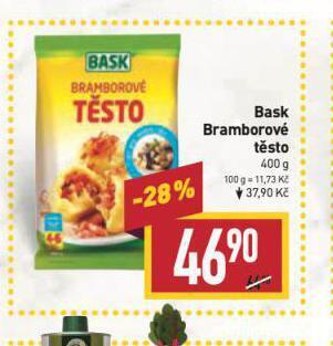 Billa Bask bramborové těsto nabídka
