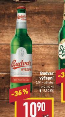 Billa Pivo budvar nabídka