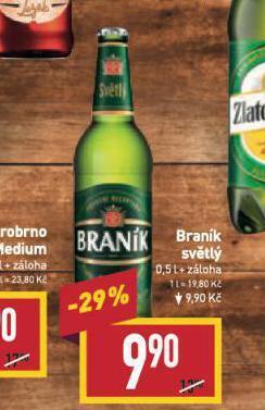 Billa Pivo braník nabídka