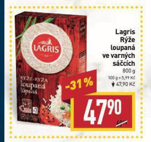 Billa Lagris rýže nabídka