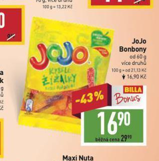 Billa Jojo bonbony nabídka