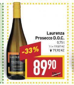 Billa Laurenza prosecco nabídka