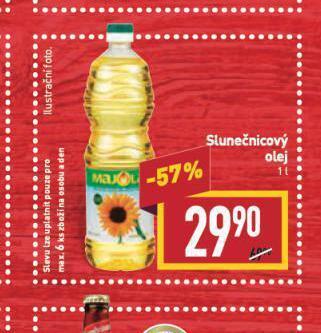 Billa Slunečnicový olej nabídka