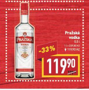 Billa Pražská vodka nabídka