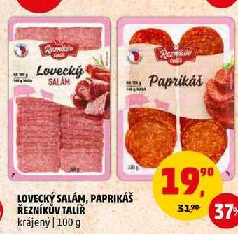 Penny Market Lovecký salám řezníkův talíř, 100 g nabídka
