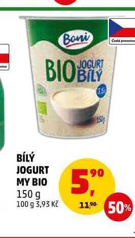 Penny Market Bílý jogurt my bio, 150 g nabídka