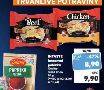 Kaufland Intaste instantní polévka nabídka