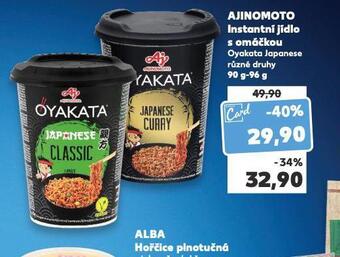 Kaufland Ajinomoto instantní jídlo s omáčkou nabídka