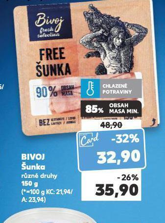 Kaufland Bivoj šunka nabídka