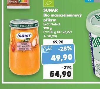 Kaufland Sunar bio masozeleninový příkrm nabídka